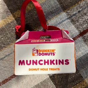 Dunkin Donuts holiday munchkin Christmas ornament